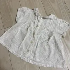 ホワイト襟付きシャツ リトルコットンクローゼット