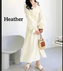 即購入OK✨ Heather ヘザー ワンピース　ドレス　アイボリー/922