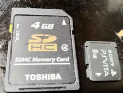 TOSHIBA 4GB PSVita 8GB メモリーカード セット