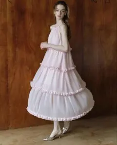 Rosemuse frill pleats airy cami o/p pink - メルカリ