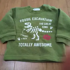 恐竜プリント トレーナー オリーブグリーン