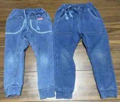 ズボン パンツ　100cm 裏起毛　2本セット　即発送可