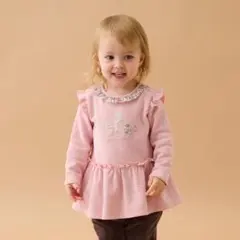 センスオブワンダー　リバティチョウチョチュニック120cm 新品タグ付　ピンク