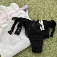 aimerfeel ブラック Tバック M リボン