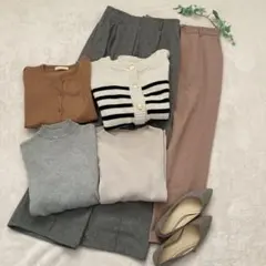 レディース服コーデ売りまとめMLサイズ　パンツ 秋冬 オフィスカジュアル美品