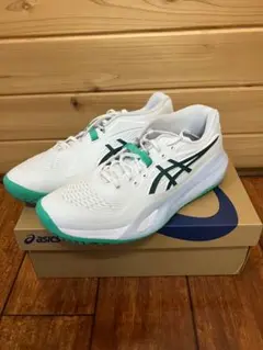 ASICS テニスシューズ ホワイト/グリーンのサムネイル