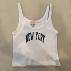brandy melville NEW YORK リブタンクトップ ホワイトのサムネイル