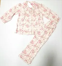 Sanrioマイメロディ前開き中綿キルトパジャマ いちご柄110 cmピンク