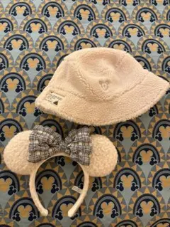 ディズニー もこもこ バケハ　カチューシャ セット 帽子