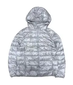 ユニクロ UNIQLO シルバー フード付きウルトラライトダウンジャケット XL