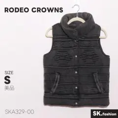 美品 RODEO CROWNS アウター 中綿ベスト ネイティブ柄 ニット切替