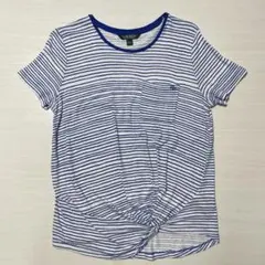 【美品】ラルフローレン M ボーダーTシャツ 青白のサムネイル