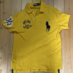 ビッグポニー ラルフローレン ブラジル国旗 ポロシャツ イエロー ラルフローレン ビッグポニー刺繍 ブラジル国旗 半袖ポロ - メルカリ