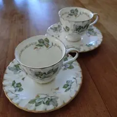 HOYA GREEN LEAF カップ＆ソーサー 2客セット