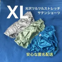 ４枚組 XLサイズ 光沢ツルツルストレッチサテンショーツ