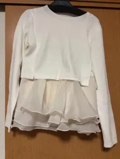 ペプラムブラウスレイヤードニット　COCODEAL