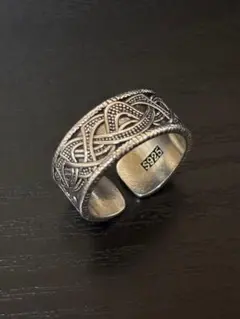 メンズリング　シルバー925刻印　レトロ　メキシカンアクセサリー　ビンテージ