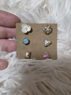 マグネットピアス　イヤリング　6個Set