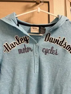 【期間限定値下げ】Harley-Davidson 刺繍ロゴ　フード付きカットソー