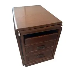 木製折りたたみ文机 和机 三段引き出し 古道具 古民具 アンティーク 隠し引出し