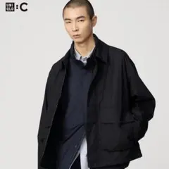 【美品】ユニクロ C コットンショートブルゾン ブラック 黒 S 完売品