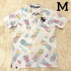 フィラゴルフ　メンズ　半袖ポロシャツ　M パイナップル　マルチカラー