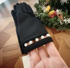 シャネル CHANEL ブラック スエード 手袋 サイズ7 1/2 クロシェ - メルカリ