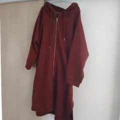 ブラウン フード付き オーバーサイズパーカー 5L 6L