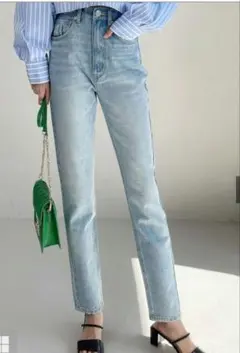 ハイウエストテーパードデニムパンツcu157a