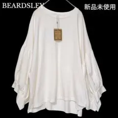 極美品♦︎BEARDSLEY ドルマンボーダーカットソー 異素材ドッキング ボーダー柄カットソー サマーニット ドルマンニット[品番