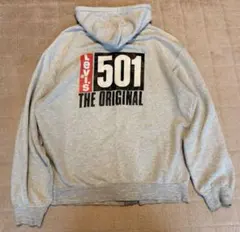 90's vintage Levi's501ジップパーカーダメージ襤褸スウェット