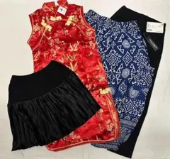 ガールズ　4点セット　5-6　チャイナドレス　アジア　1982