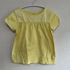 Gap kids ギャップ イエロー刺繍入りTシャツ　140
