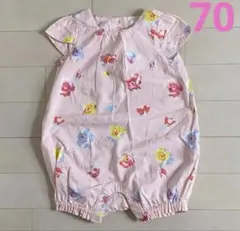 【新品】70cm babyGap お花柄♡ショートオール　ロンパース