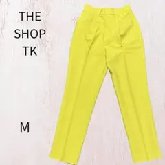 THE SHOP TK テーパードパンツ イエローグリーン M カラーパンツ