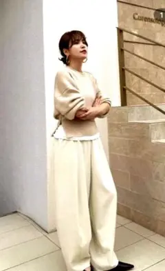 今期新作未使用タグ付ギャルリーヴィーリネンパンツ32サイズ