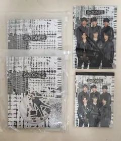 SixTONES　フレークシール　メモ帳　ミニクリアファイル