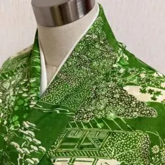 KJ2373 洗える着物 小紋 身丈157.5cm ポリエステル 化繊