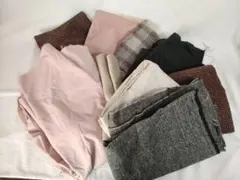 生地色々大量セット　まとめ売り　ナイロン　ツイード　チェック　ハンドメイド