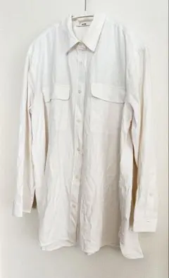⭐️UNIQLO⭐️ホワイト 長袖シャツ ポケット付き　XL ユニクロ　プチプラ