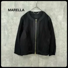 美品 希少デザイン MARELLA ジャケット ノーカラー ジップアップ 2025年最新】MARELLA レディース ノーカラージャケットの人気