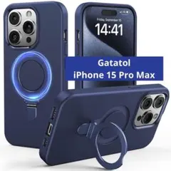 ✨訳あり特価✨Gatatol iPhone 15 Pro Max ケース ブルー