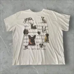 OLDわんちゃん大集合Tシャツdog動物アニマルシングルステッチ