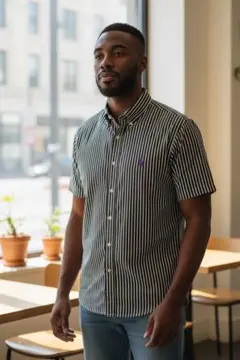 美品　半袖ボタンダウンシャツ