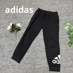 【人気デザイン】アディダス ビッグロゴ スウェット ジョガーパンツ 黒 M