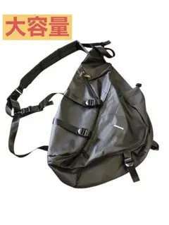 大容量 ボディーバッグ ブラック スリングバッグ ナイロン製