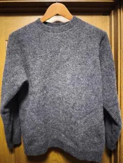 BEAMS グレー ウールニットセーター L