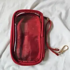 アクスタケース 赤クリアポケット付き