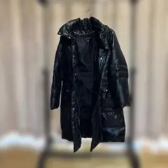 EVEX ブラック ロングダウンジャケット