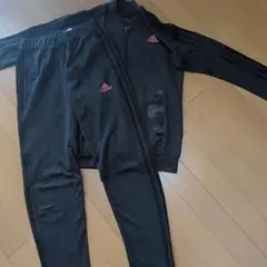 adidas ジャージ上下セット 黒 カモフラージュポケット